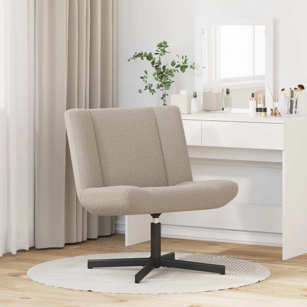 vidaXL Sedia girevole Grigio chiaro 63 x 75 x 76 cm Tessuto