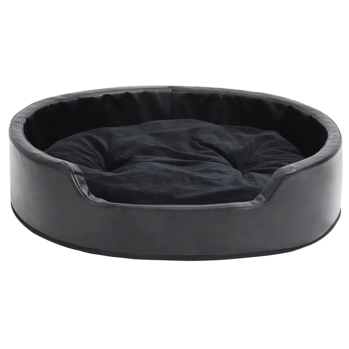 Lettino per Cani Nero 79x70x19 cm in Peluche e Similpelle 171262