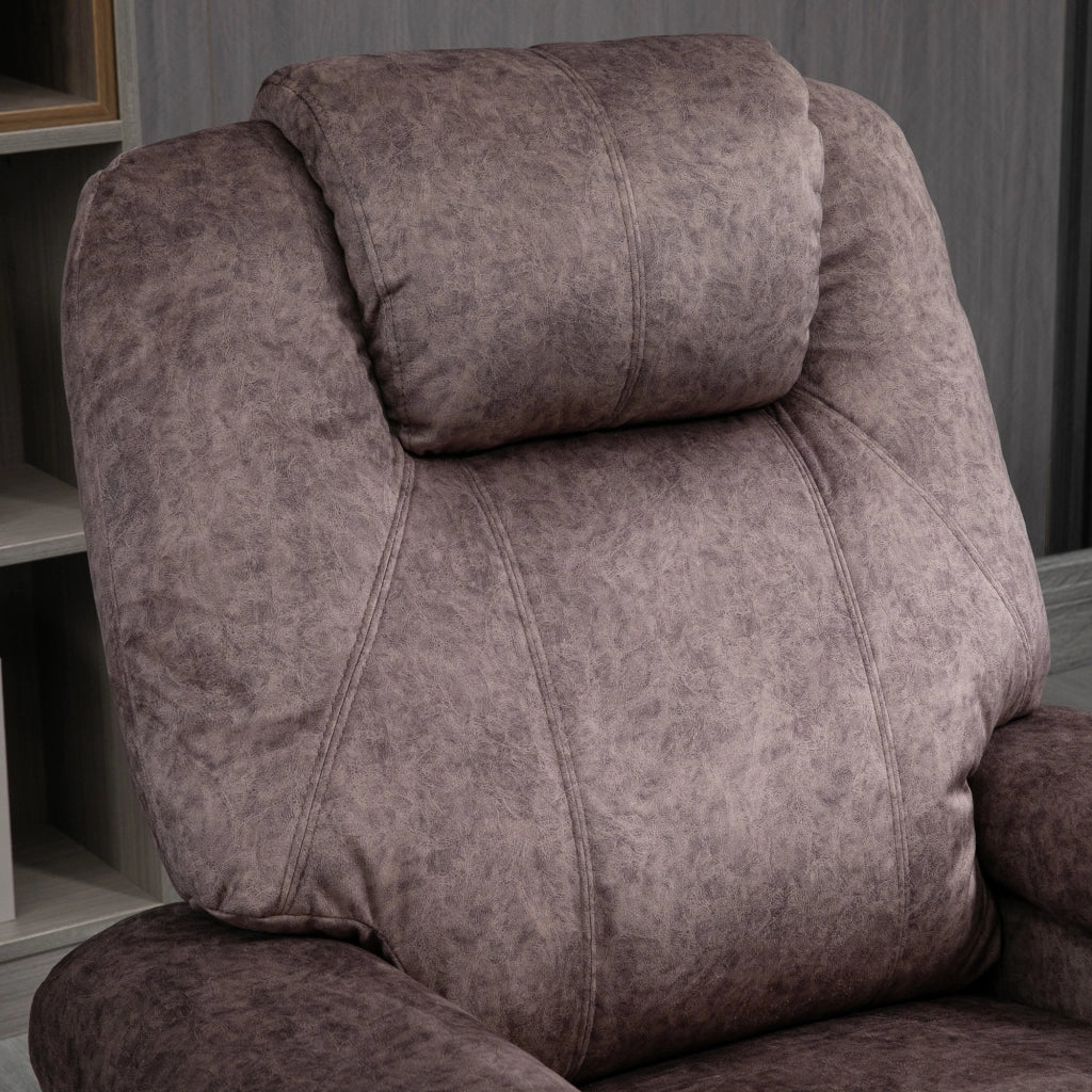 EasyComfort Poltrona Relax Reclinabile Manualmente in Tessuto con Imbottitura Extra, Marrone