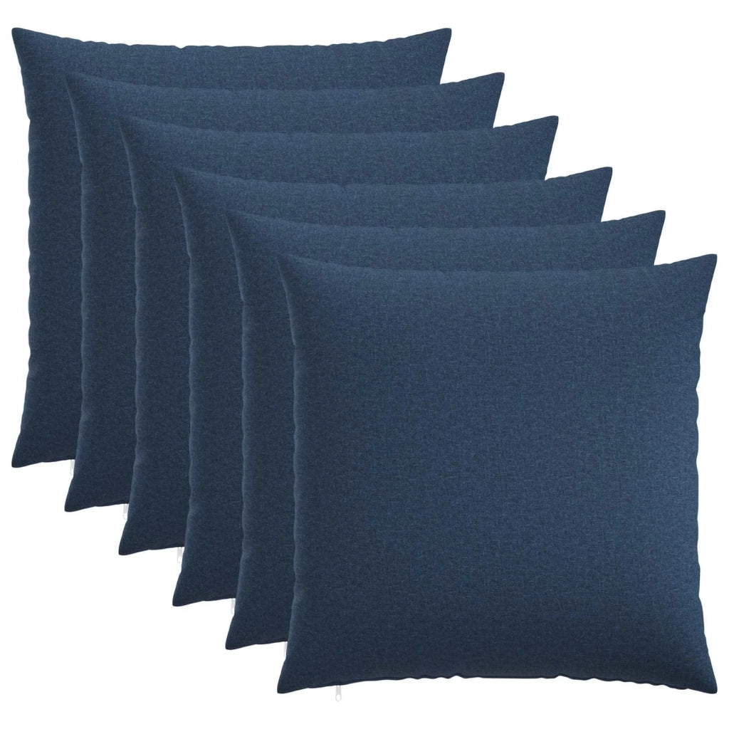 Federa 6 pz HEERLEN Blu 65 x 65 cm Tessuto 912852
