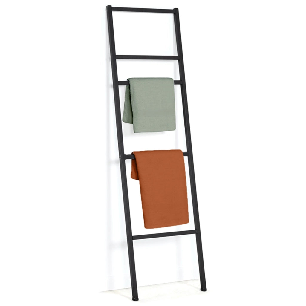 IDMarket - Portasciugamani a scala 5 livelli DALLAS metallo nero design industriale