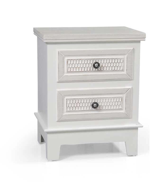 ELEGANT CASSETTIERA A 2 CASSETTI 37 X 33 X 53 CM COLORE BIANCO