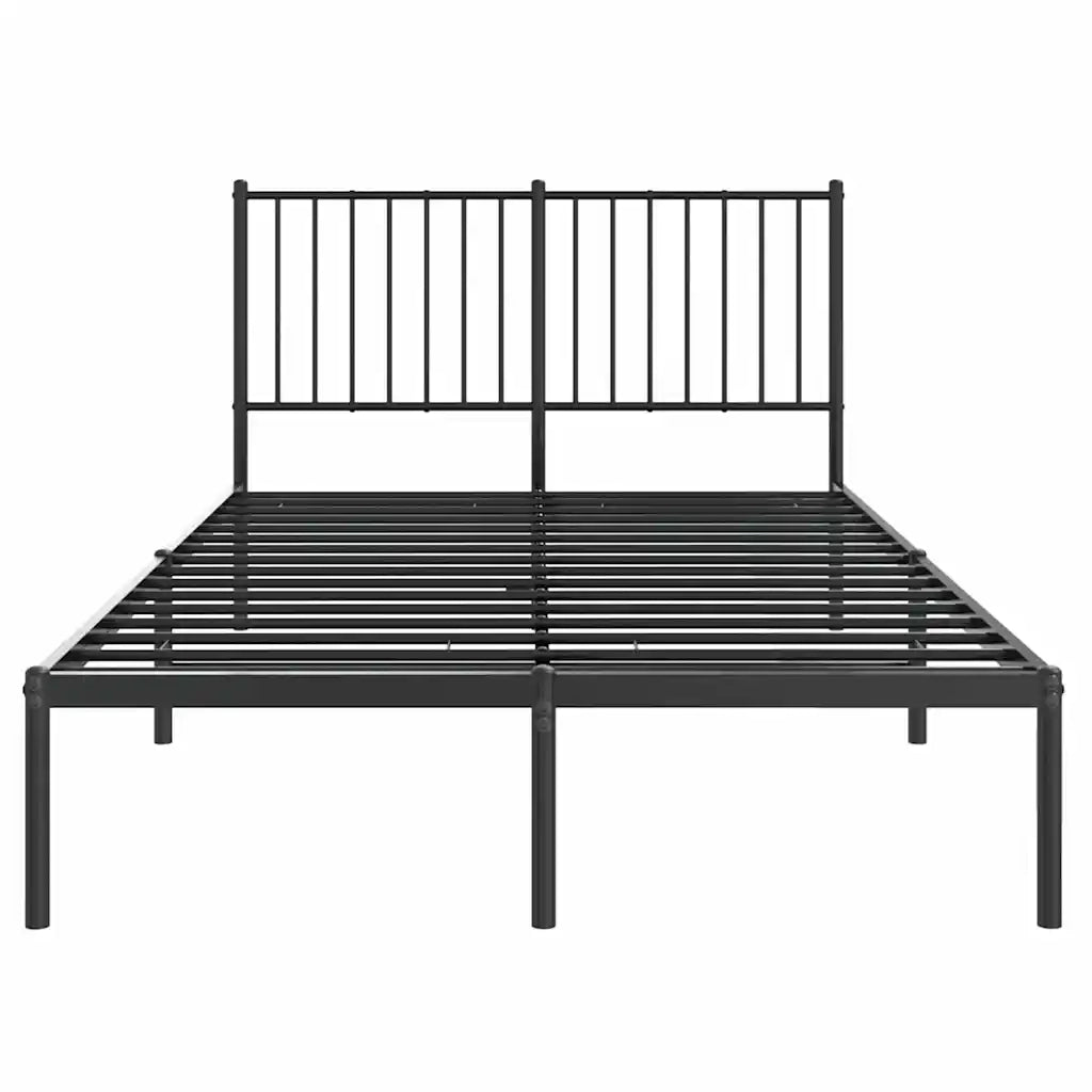 Giroletto con Testiera-Struttura Letto con testiera in Metallo Nero 120x200 cm 307100