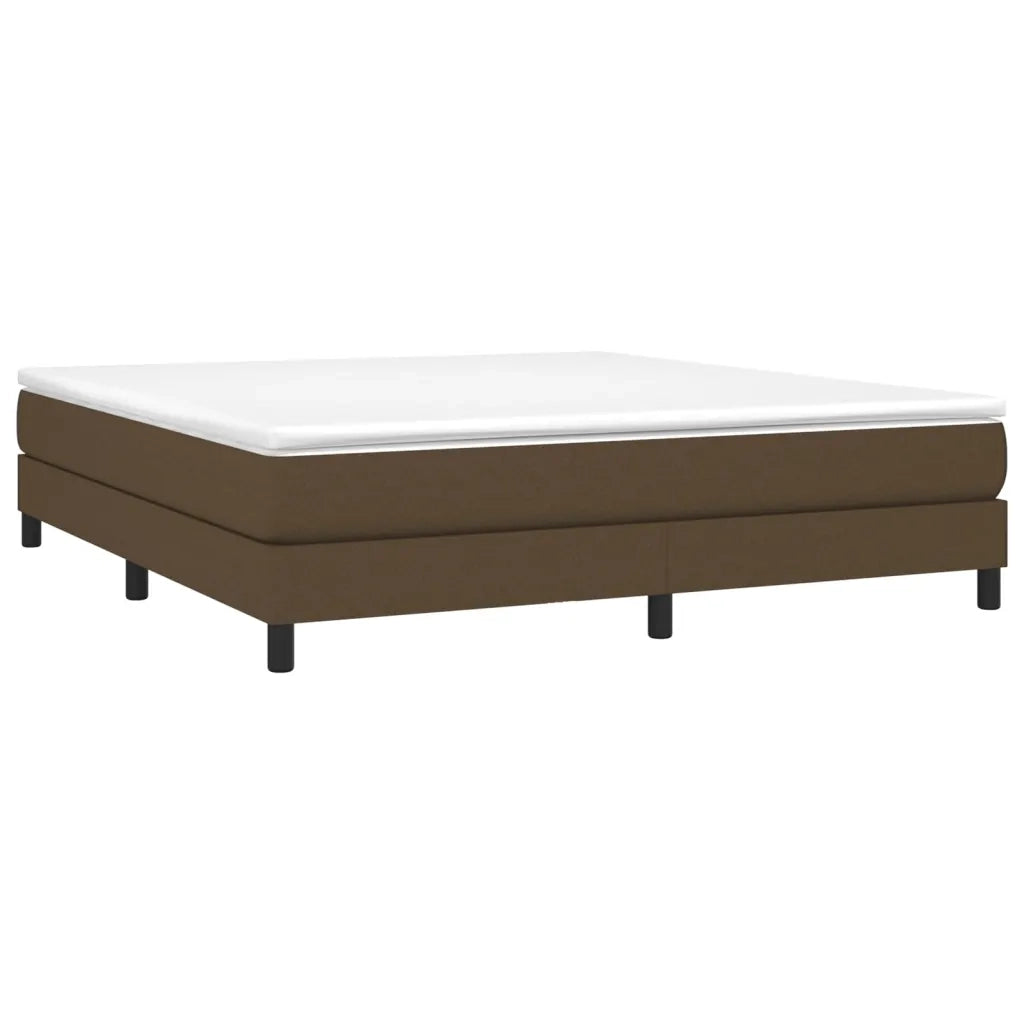 Struttura Letto a Rete a Molle-Giroletto Marrone Scuro 180x200 cm Tessuto 679454