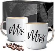 Set di 2 Tazze di Caffè in Mokka per Lui e Lei