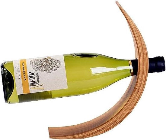 Wijnrek per flessa - contenitore verticale in legno con forma di mezzaluna - 20 flessa