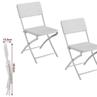 Kit 2Sedie Pieghevoli Metallo Verniciato e Rattan Interno Esterno Bar Casa Hotel