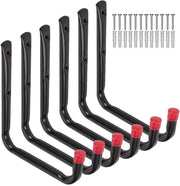 Organizzatore per la Garage di Alta Qualità con Sostegno per Parete Universale - Racks per Ridurre lo Spazio per Biciclette, Attrezzi e Giardino - Sistema di Appendiabiti per Garage