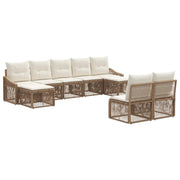 Set Divano da Giardino 9 pcs Beige polyrattan 3436122