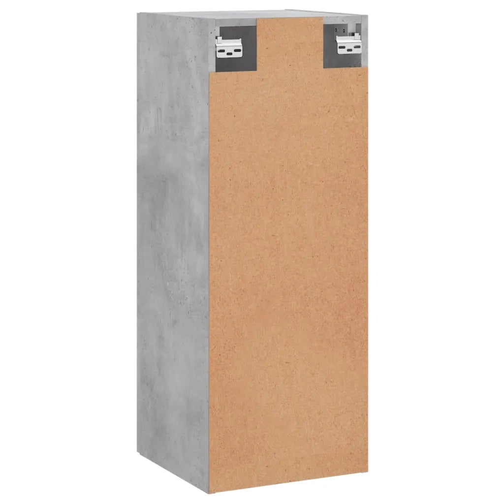 Mobile a Parete Grigio Cemento 34,5x34x90 cm Legno Multistrato 834998