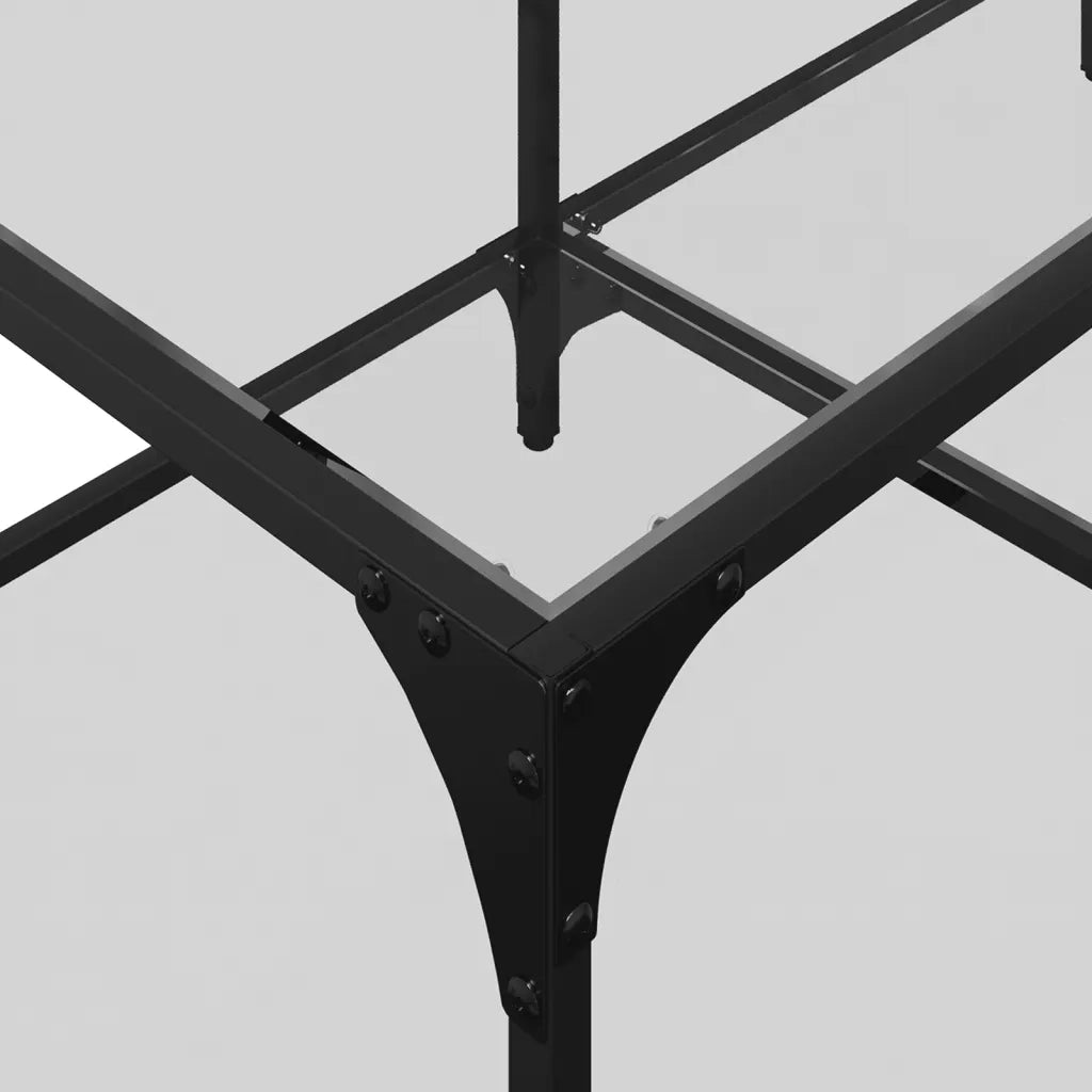 2 pz Tavolini da salotto | Tavolino da caff¨¨ | Tavolino da Soggiorno con Piano Vetro Trasparente 98,5x50x40 cm Acciaio