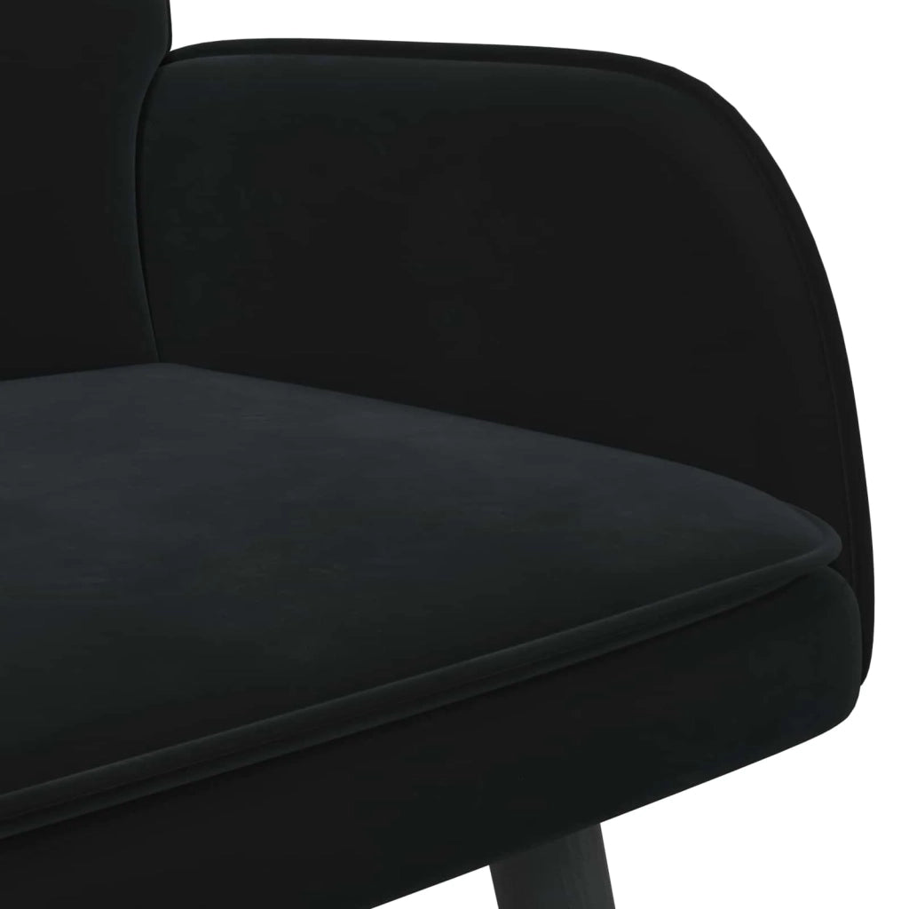 Sofa a Due Posti Nero 115 x 61 x 87 cm Velluto 42028918