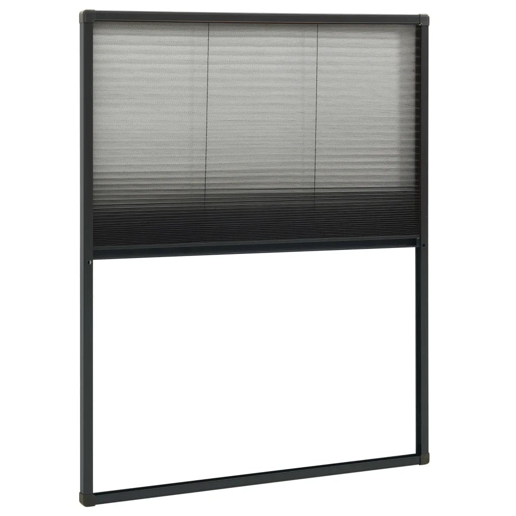 Zanzariera Plissettata Finestre in Alluminio Antracite 80x100cm cod mxl 55069