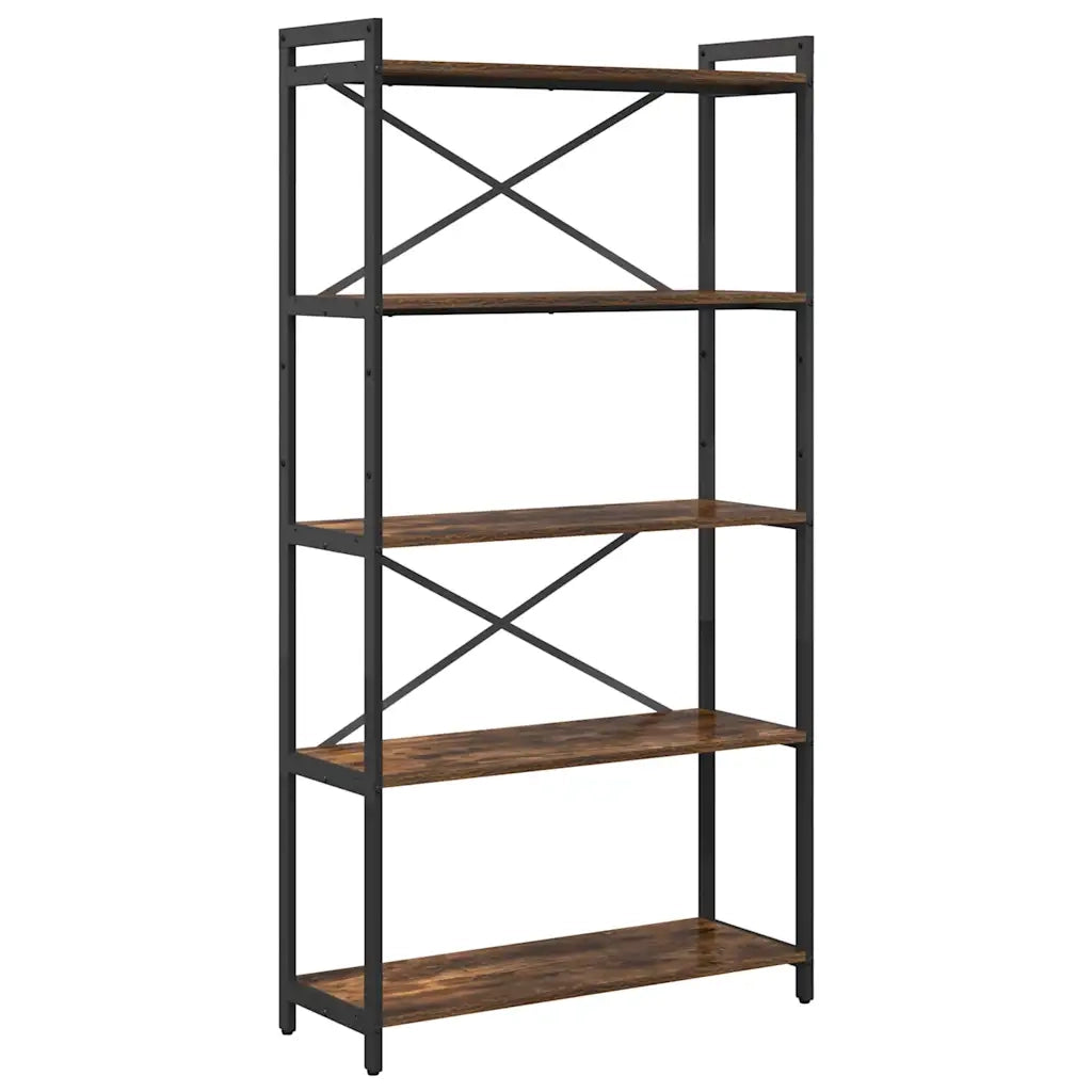 vidaXL Libreria Rovere fumo 80 x 30 x 153 cm Legno multistrato
