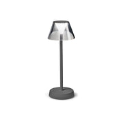 Lampada Da Scrivania-Ufficio Moderna Lolita Metallo Grigio Led 7W 3000K