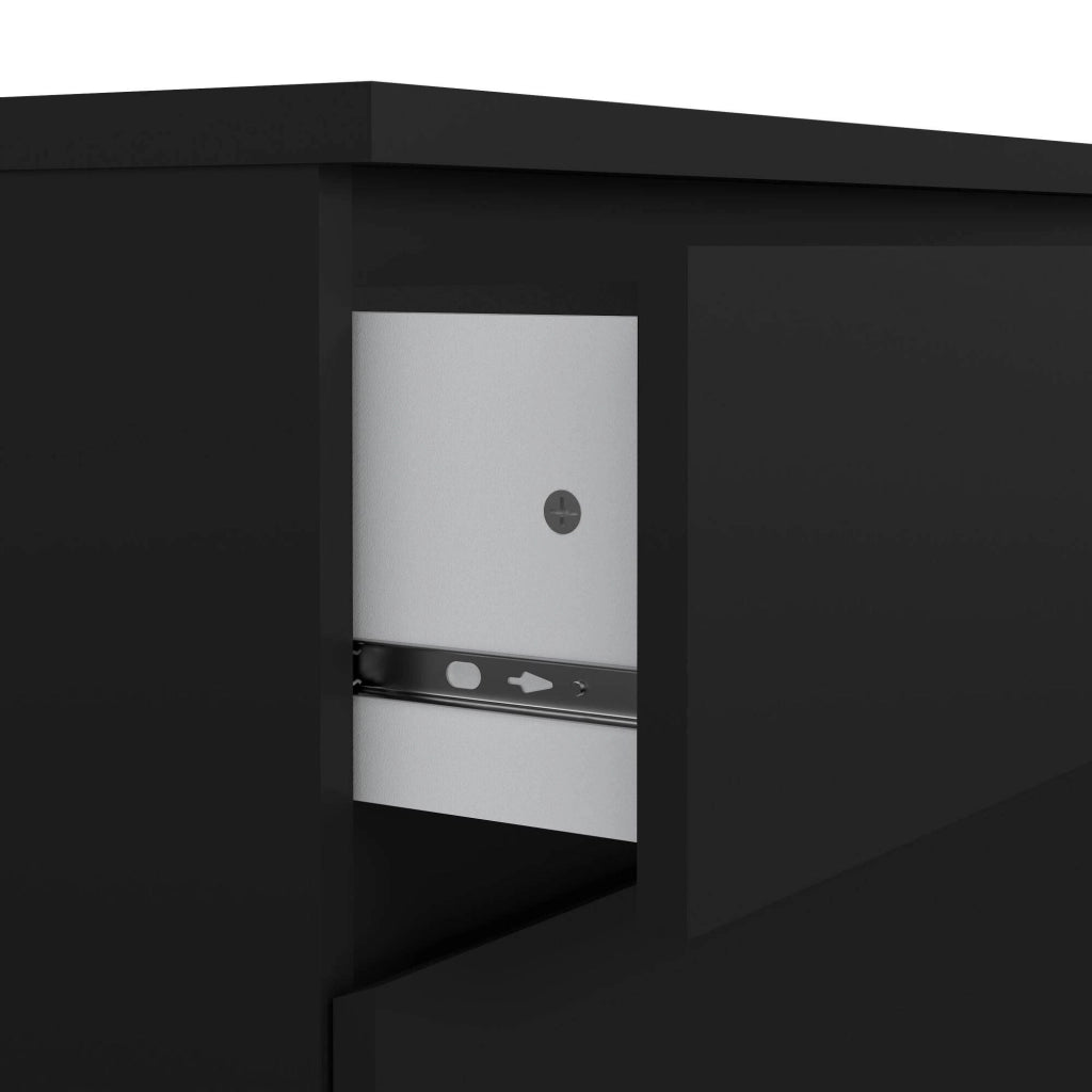 Cassettiera Artic, Settimino multiuso, Comò camera da letto, Mobile con cassetti, 77x50 h70 cm, Nero