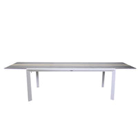 Tavolo Allungabile da Giardino 200/300,5x104xh76 cm in Alluminio Riverside Bianco