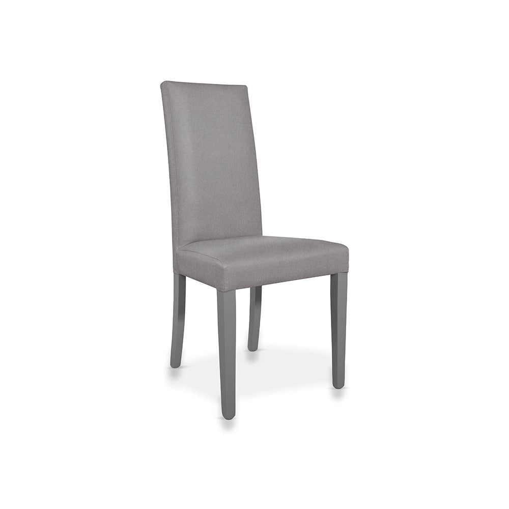 Set 2 sedie rivestite in tessuto grigio Nancy