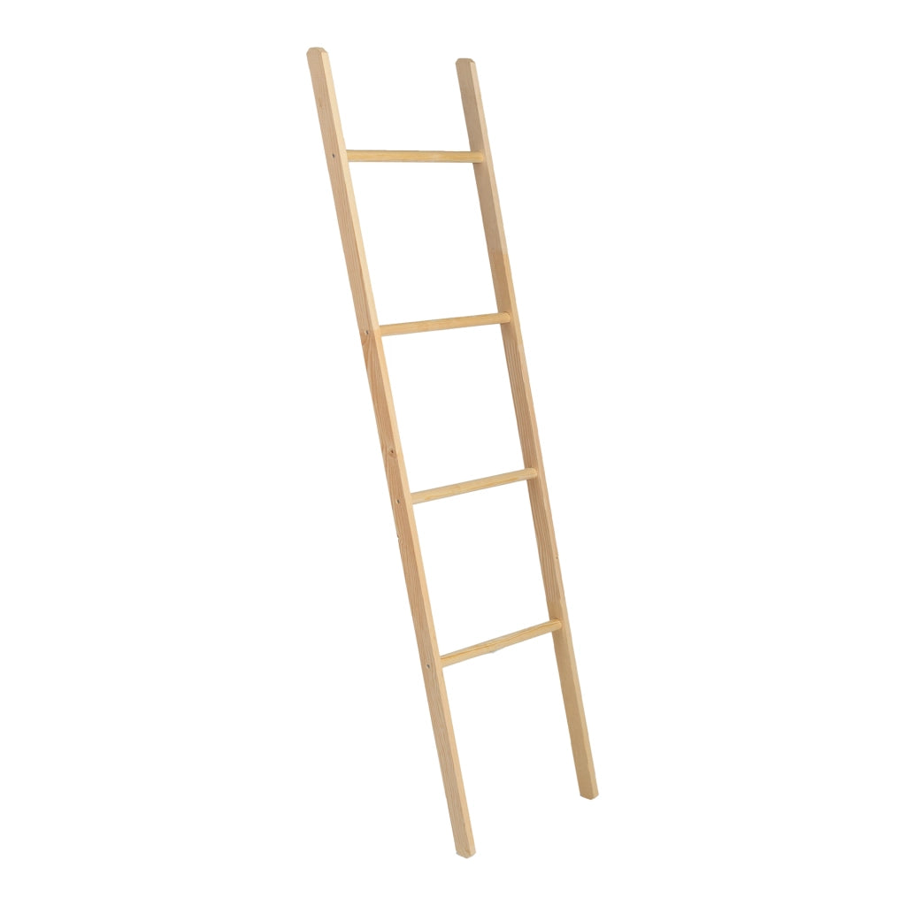 Portasciugamani 'Djurs' a Forma di Scaletta a 4 Pioli (AxLxP) 160 x 42 x 4 cm Appendiasciugamani in Legno di Pino Portasalviette da Terra [en.casa]