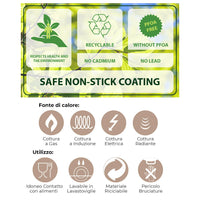 Batteria di Pentole 13 Pezzi Antiaderente Induzione Bisetti Stonerose