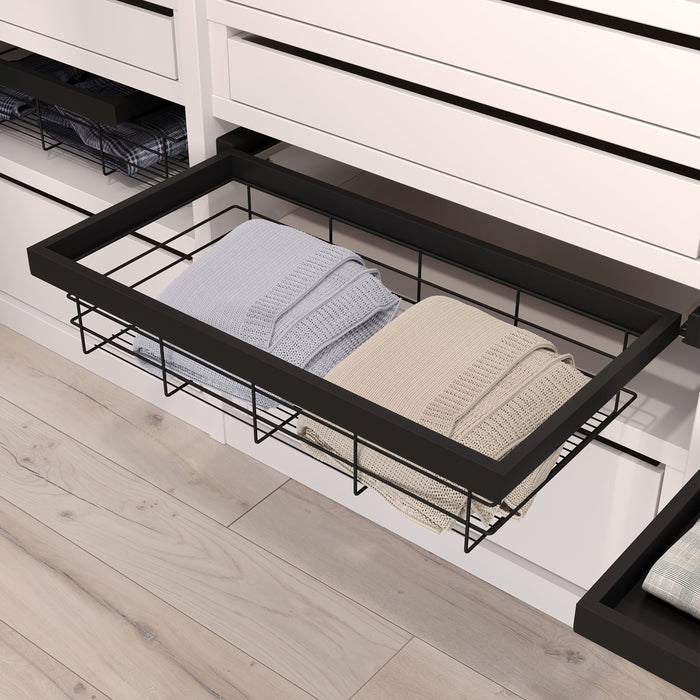 Kit Cestello in Filo Metallico e Telaio 800 mm in Alluminio e Plastica Emuca