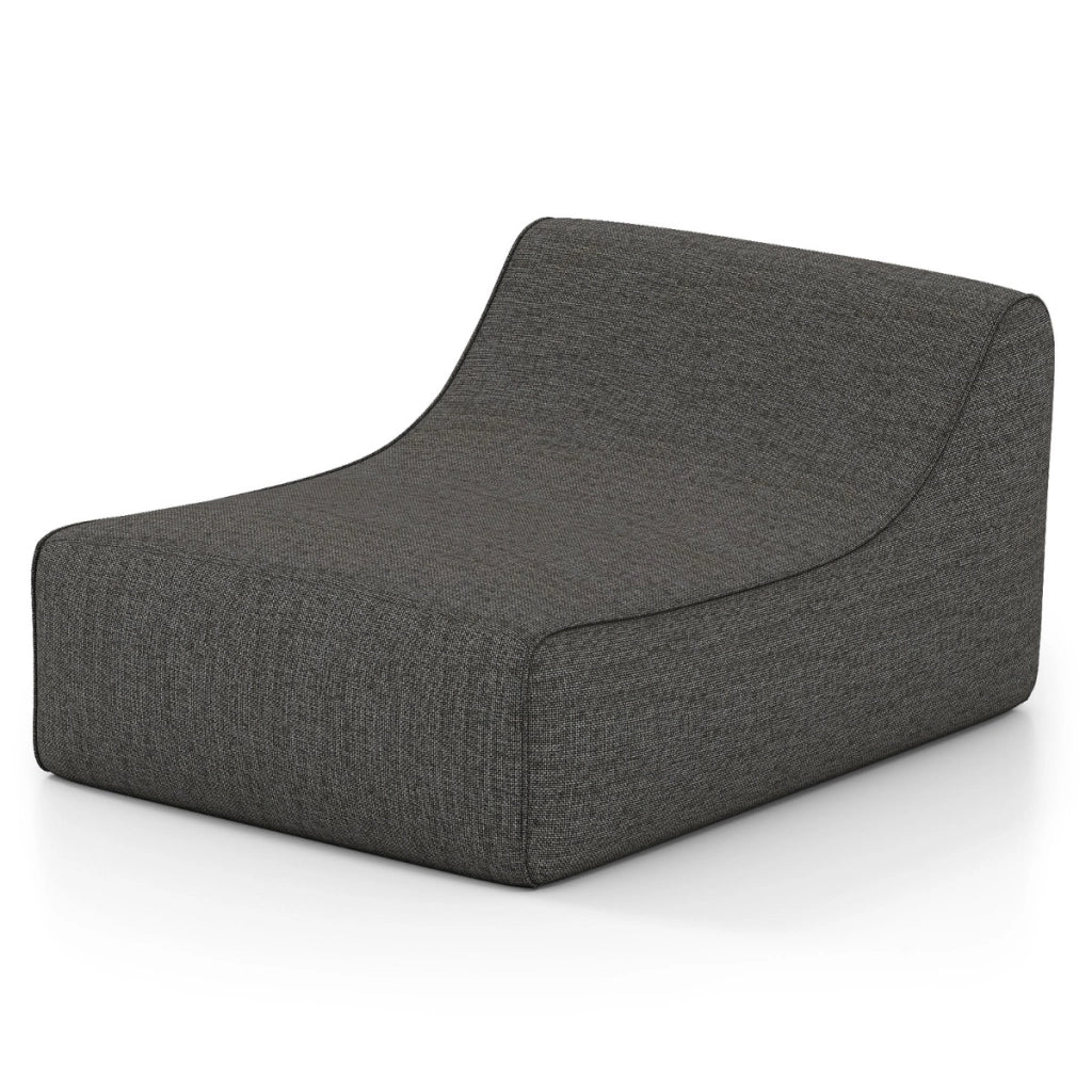 Divano pigro ergonomico con copertura rimovibile e base antiscivolo, Poltrona lounge gonfiabile a forma di L per soggiorno Grigio-Divani da terra