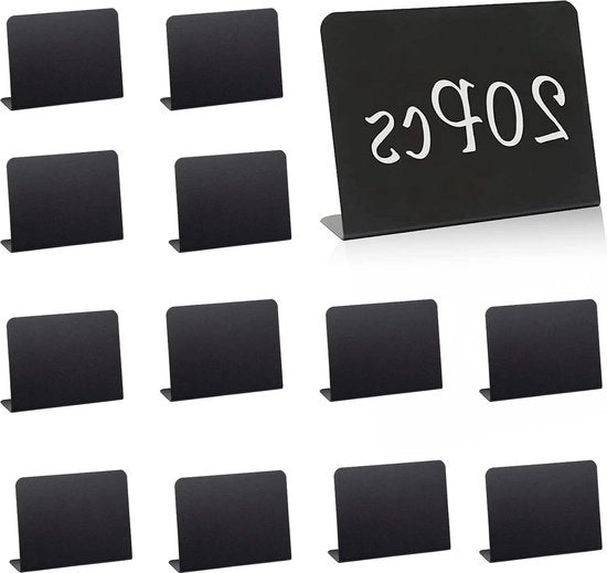20 pezzi di piatto di lastre - Mini piatti di plastica nera - 100 x 75 mm - Piatti da buffet per matrimoni e feste