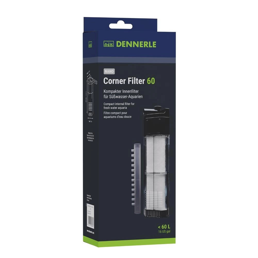 Dennerle 5860 XL - Nano Filtro angolare - Filtro angolare compatto e ad alto rendimento per acquari da 30 a 60 Litri