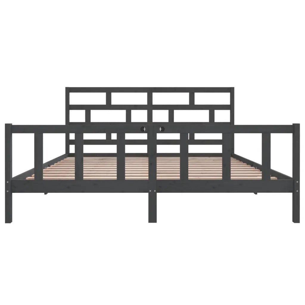 Giroletto Grigio in Legno Massello di Pino 200x200 cm