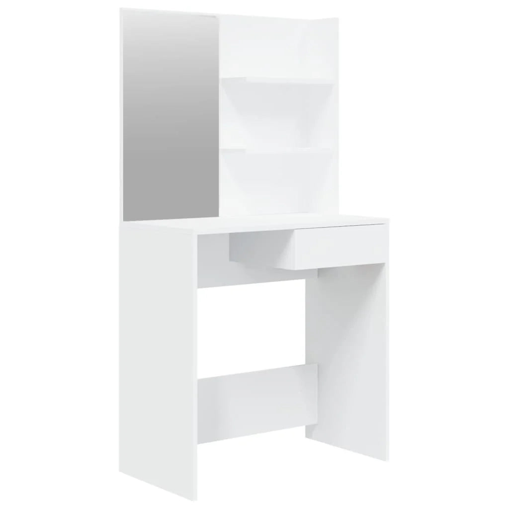 Toeletta di design con specchio 74,5 x 40 x 141 cm bianco 02_0006281