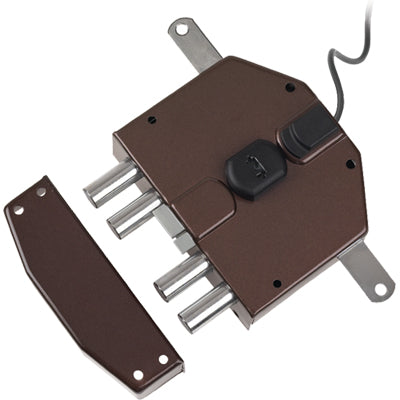 Serratura legno applicare elettrica 6823 yale pompa mm 80 m4 tripl.scr e.mm 65 dx Yale 