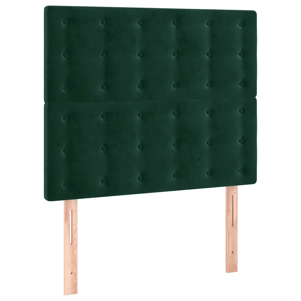 Testiera a LED-Testata con LED verde Scuro 80x5x118/128 cm in Velluto 191758