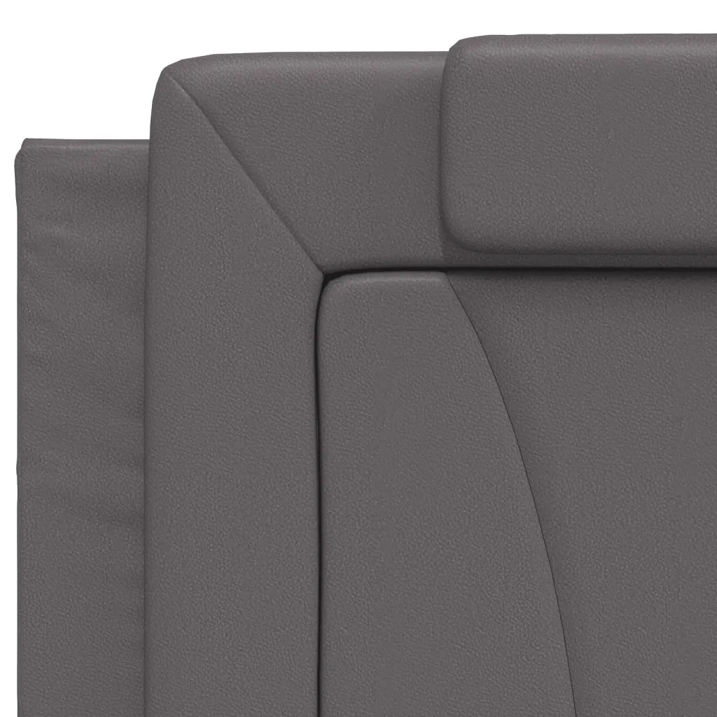 Letto Viana con Materasso Grigio 200x200 cm in Similpelle 3208820