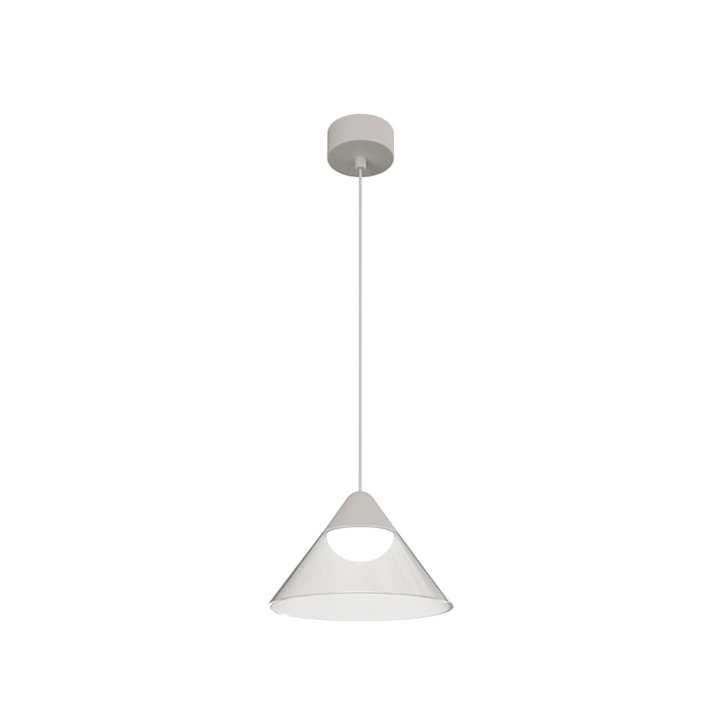 Lampada a Sospensione LED Ark Surface 6W 90º 3000K Nero/Trasparente, Design Conico per Interni - Beneito & Faure - Illuminazione