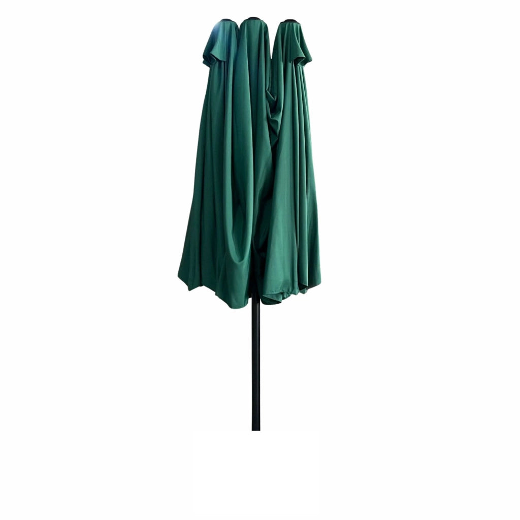 Ombrellone doppio da giardino TILIA verde scuro peso 12,3 kg dimensioni 460x270x245 cm