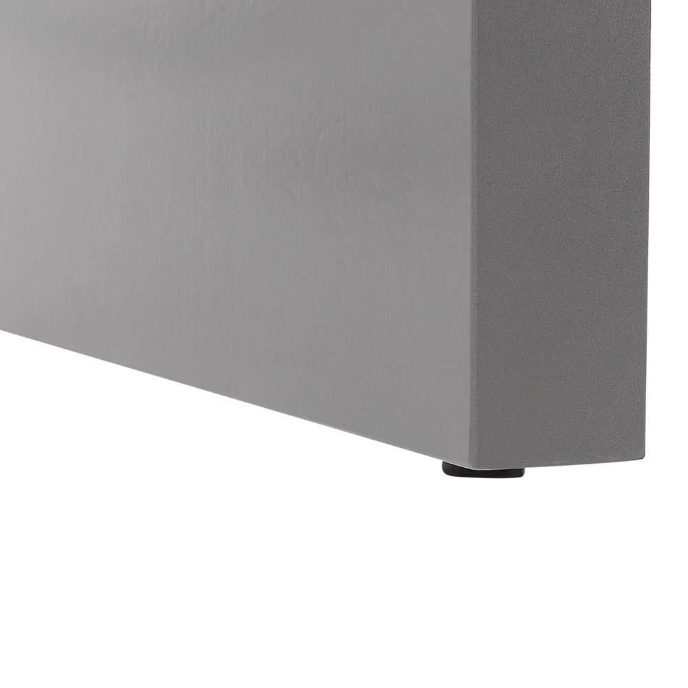 Set da pranzo da giardino Tavolo a forma di U in cemento grigio 2 panche 4 posti resistente all'acqua industriale