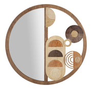 Specchio da Muro Block 80x3x80 cm in MDF e Specchio Multicolor