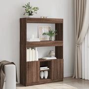 Credenza-Buffet-Armadio da cucina Rovere Marrone 92x33x140 cm in Legno Multistrato