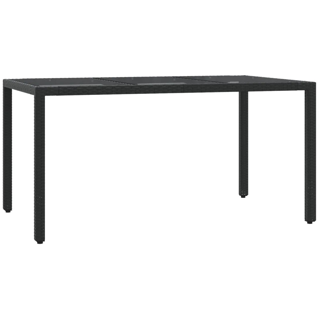 Set da Pranzo da Giardino 5 pz Nero con Cuscini in Polyrattan 3212026