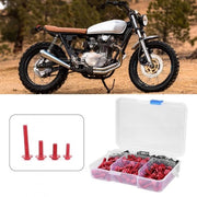 Biciclette da Motocross - 177 Pezzi - Alluminio - Viti M5/M6 - Adatto per Biciclette da Sport - Inclusi Clip/Anelli per Velocità - Nuovo - Viti da Motocross