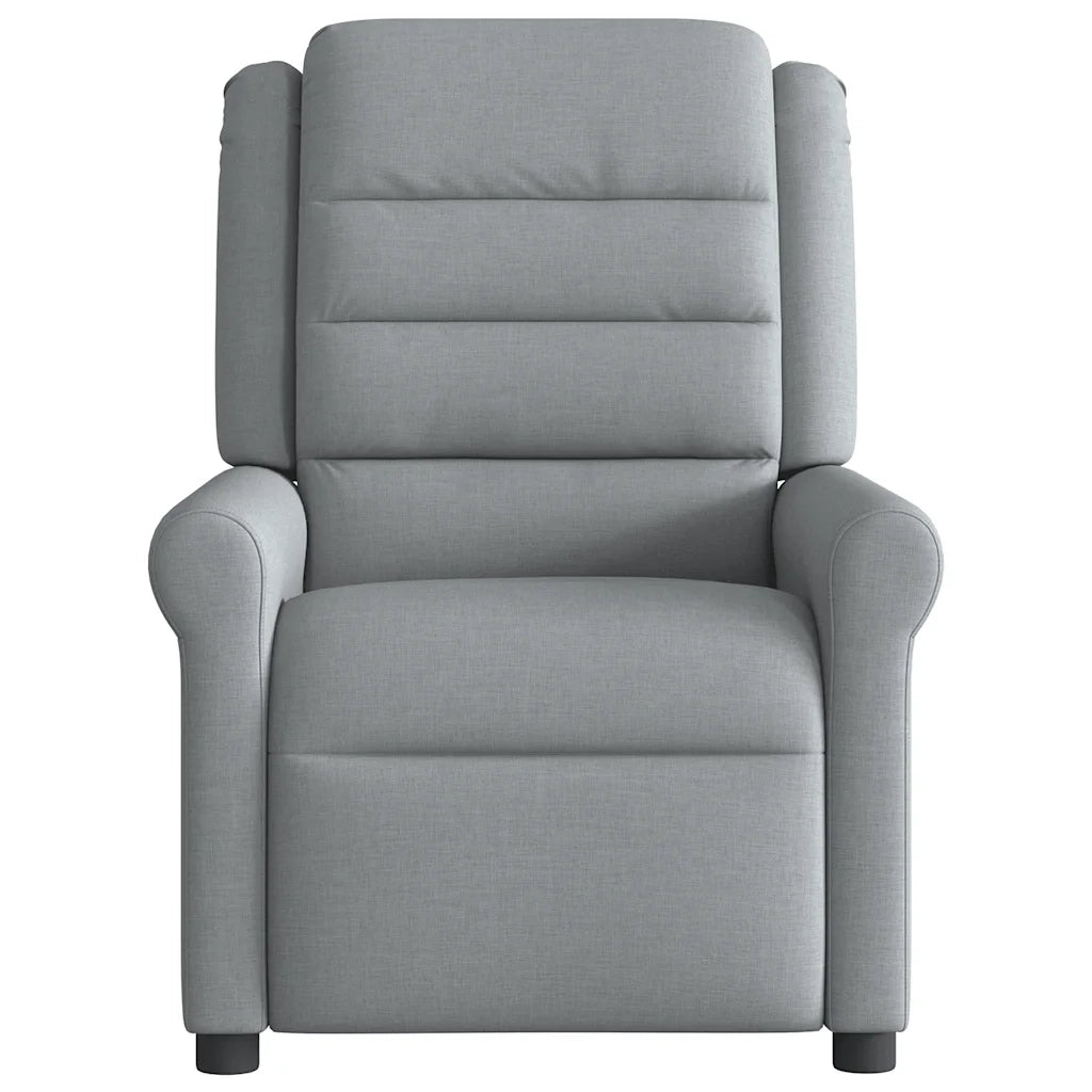 Divano Sedia-Poltrona Massaggiante Reclinabile Grigio Chiaro in Tessuto 529880