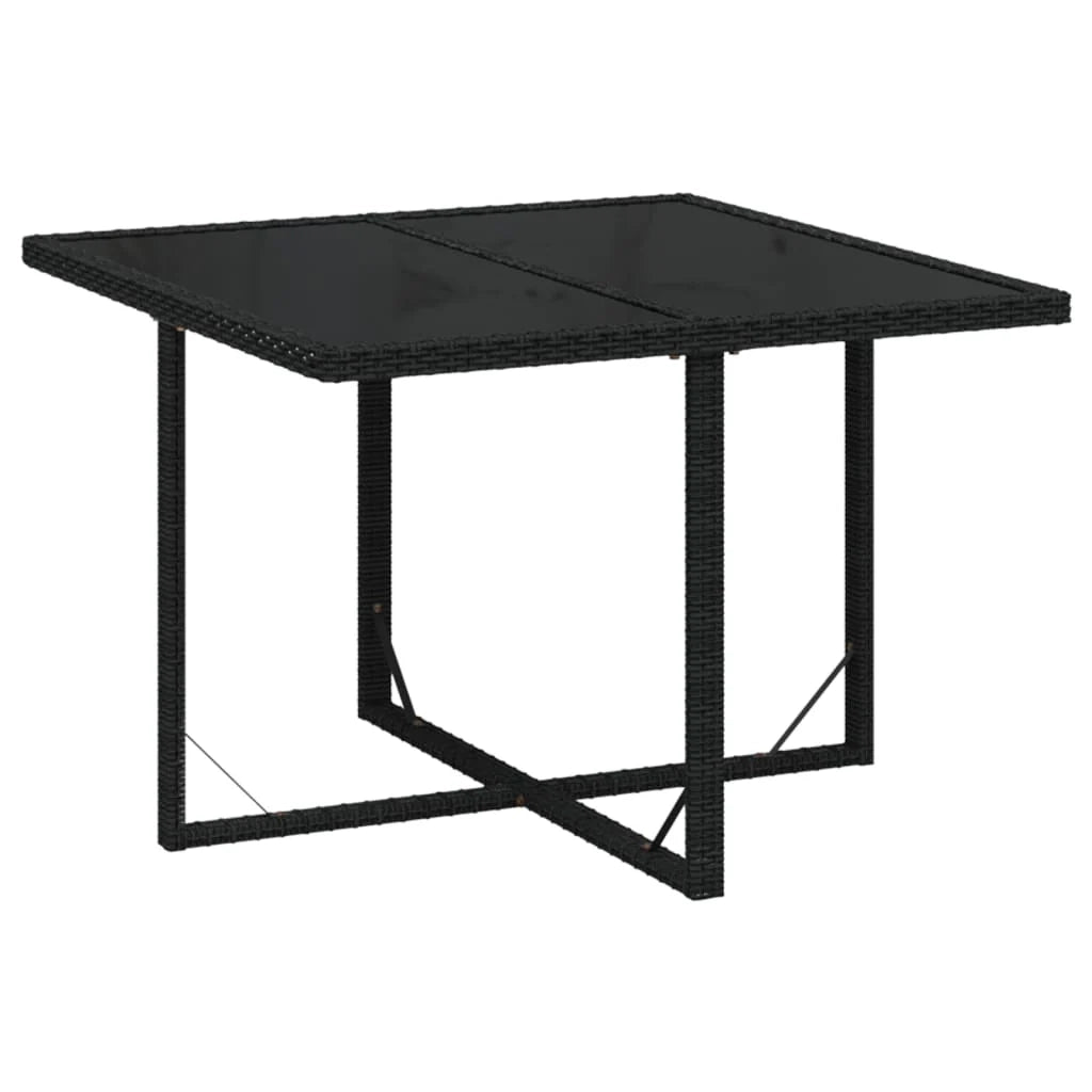 Set da pranzo in resina intrecciata nera da 9 pezzi con cuscini salotto da giardino e mobili da sala da pranzo 02_0014919