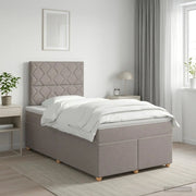 Letto box spring con materasso Tortora 120 x 190 cm Tessuto 3453848