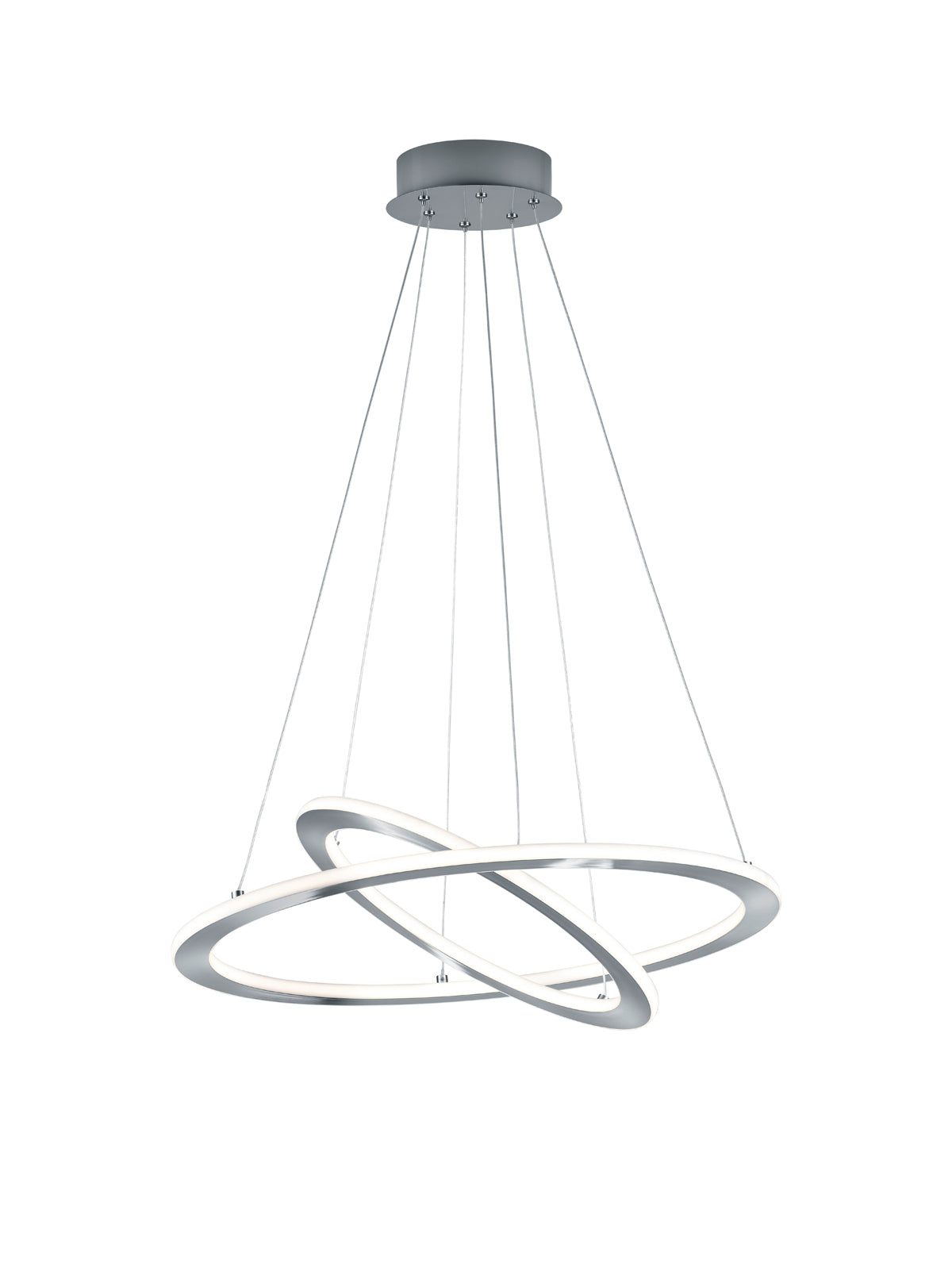 Lampada a Sospensione da Interno a LED in Metallo Nickel Opaco