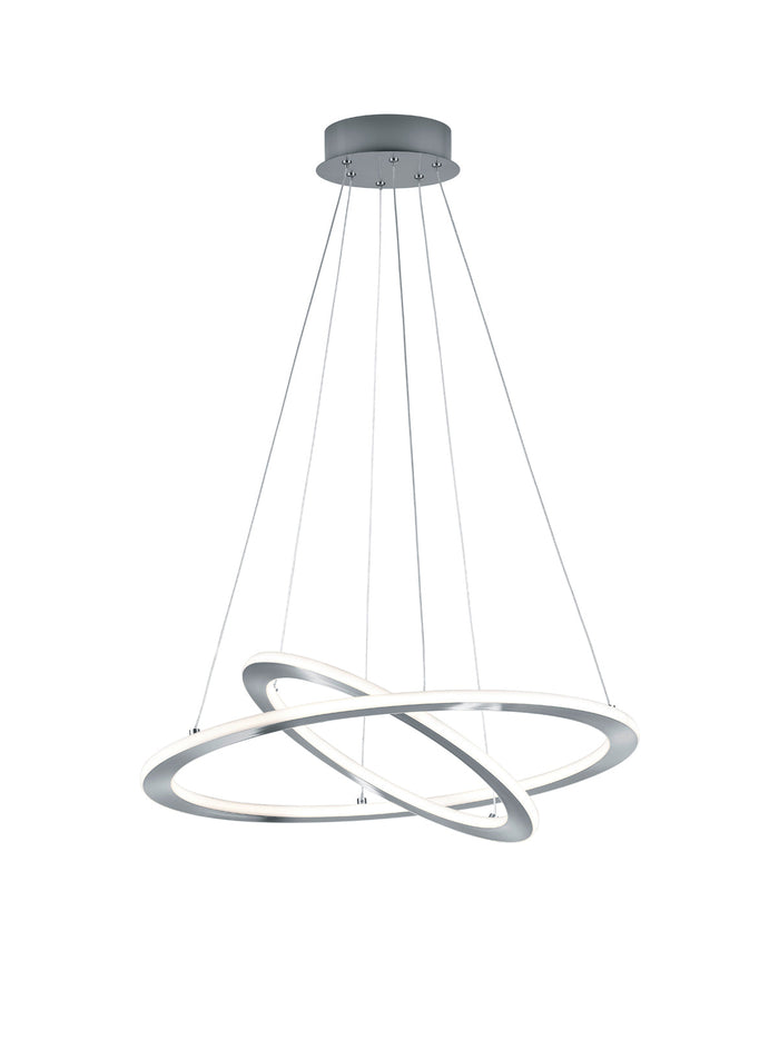 Lampada a Sospensione da Interno a LED in Metallo Nickel Opaco