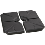 Set 4 Pesi per Parasole ¨C Zephmum ¨C Polietilene Grigio 40x40x10 cm