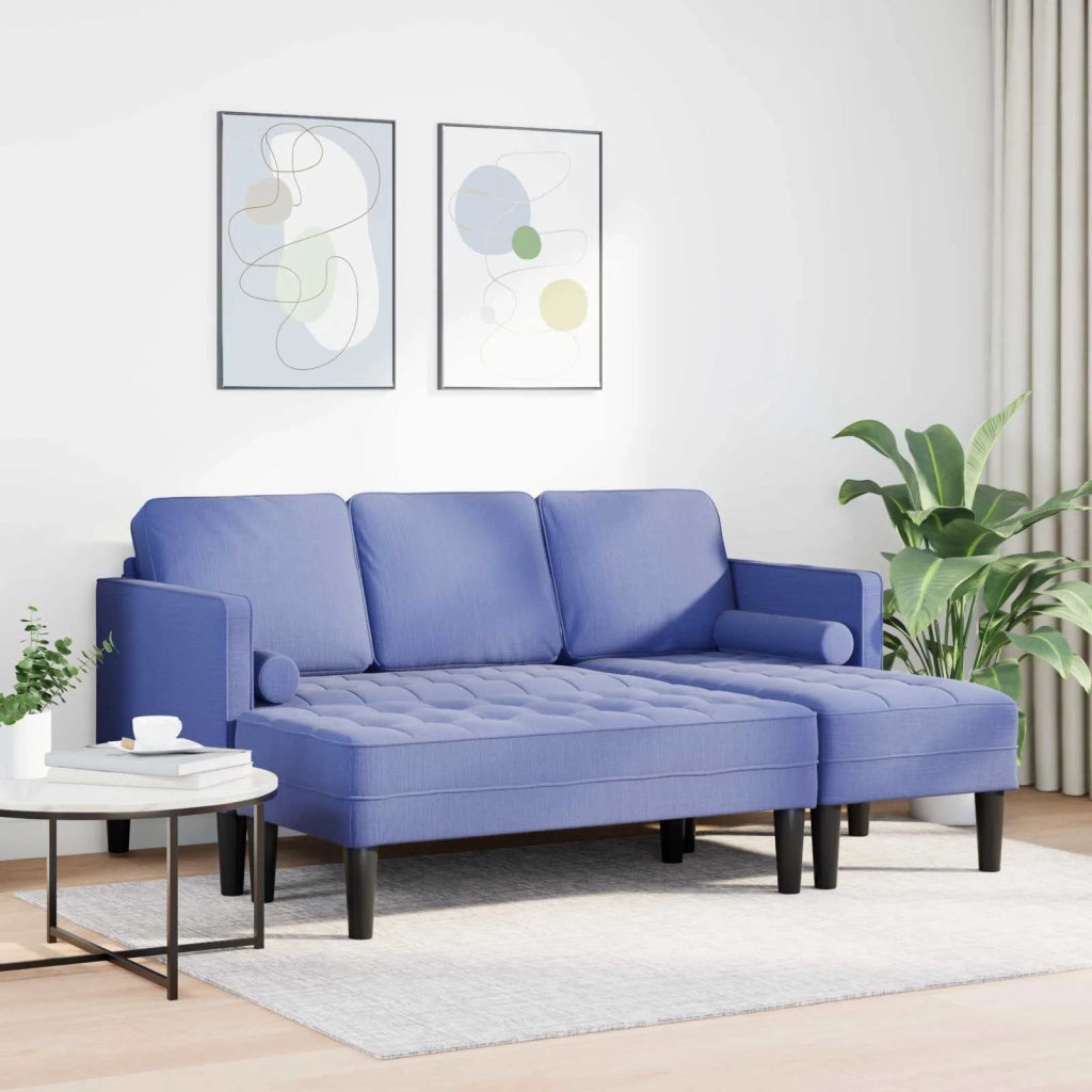 Set di divani con cuscino 2 pcs Blu jeans Poliestere 3329262