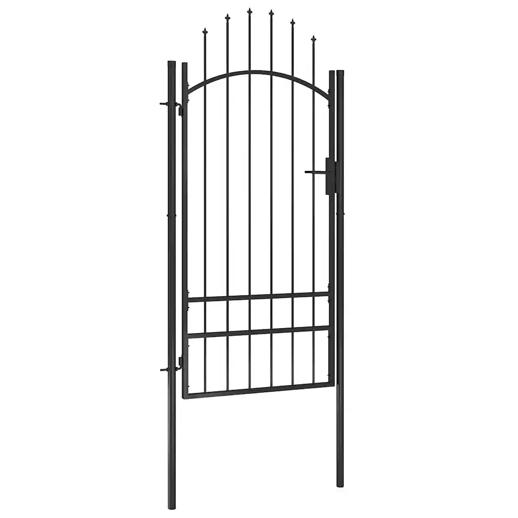 Cancello da Giardino Woerden in Acciaio 1x2 m Nero CFW6603612