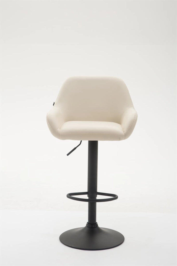 Sgabello Braga in similpelle crema,nero