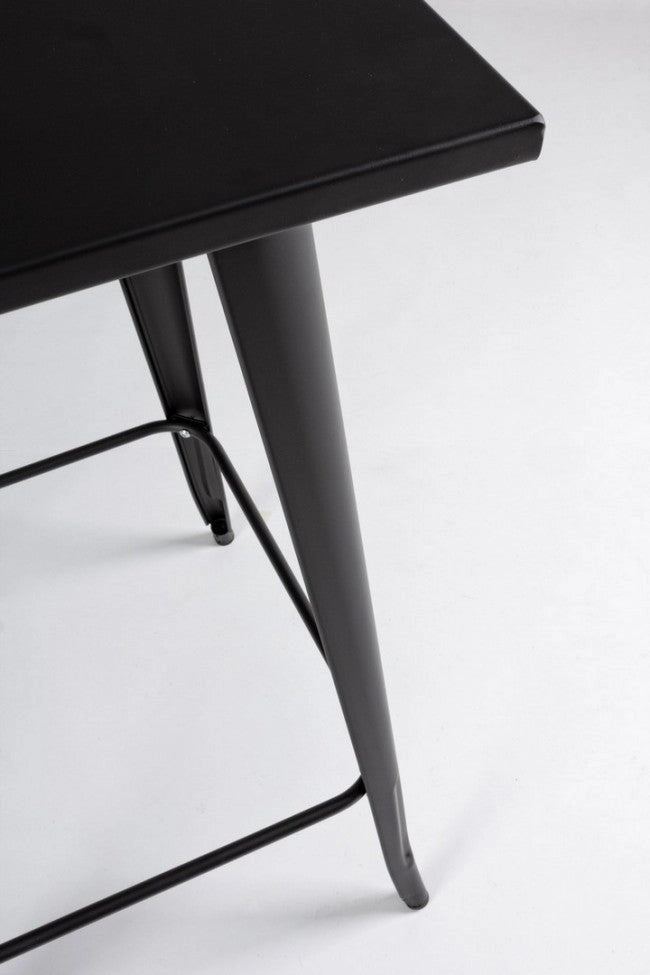 Tavolo Bar Minnesota Quadrato Nero H103 in Metallo